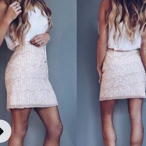 Dreamland Beaded Skirt - Blush